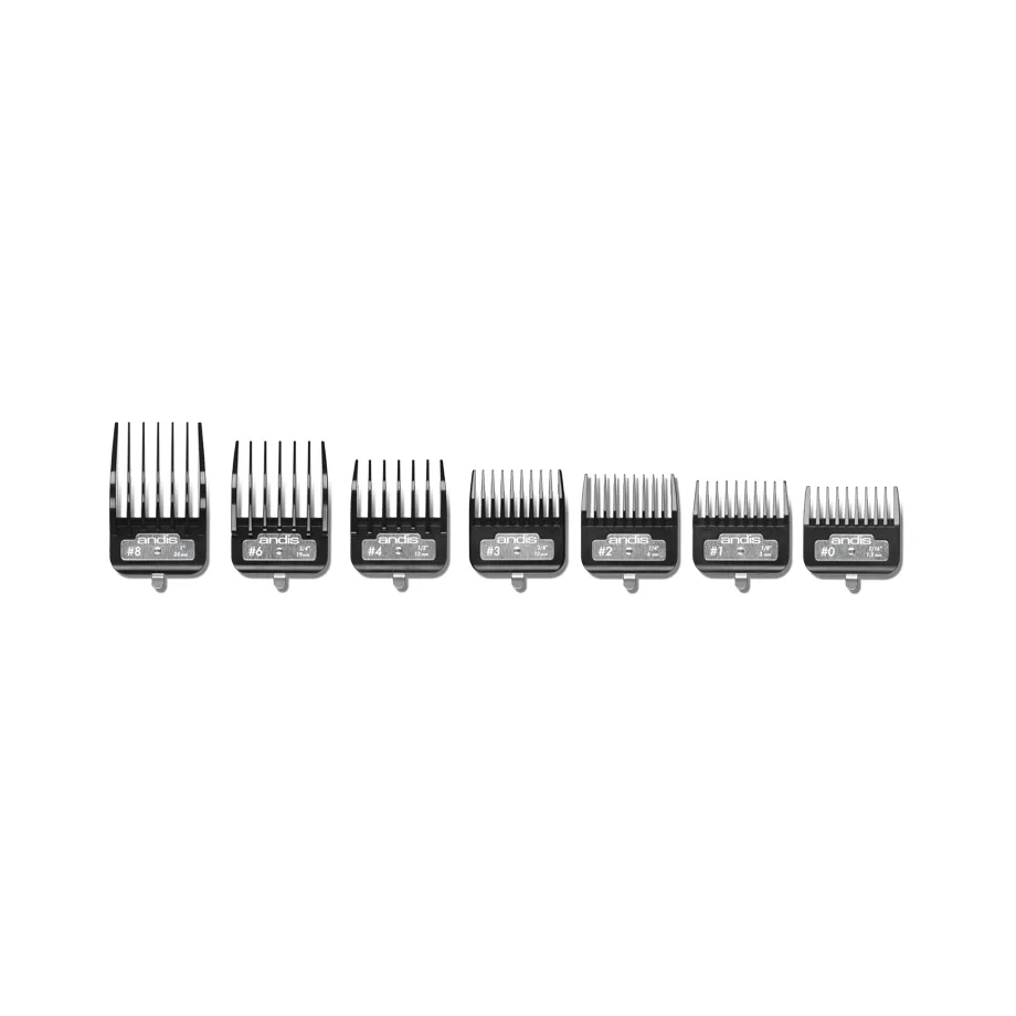 Zestaw plastikowych grzebieni Andis BG Series Premium Metal Clip