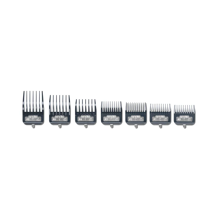 Zestaw plastikowych grzebieni Andis Master Premium Metal Clip