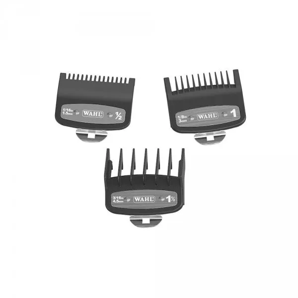 Grzebienie fryzjerskie premium WAHL 1,5 mm, 3 mm i 4,5 mm - Zdjęcie 1
