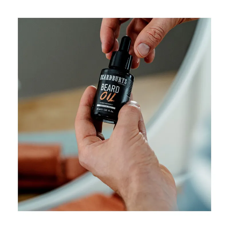 BEARDBURYS Olejek do brody Amber Midnight – 30 ml - Zdjęcie 3