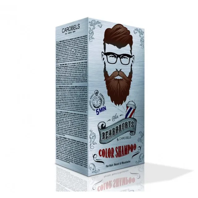 Szampon koloryzujący do włosów i brody Beardburys - ciemnobrązowy - Zdjęcie 3