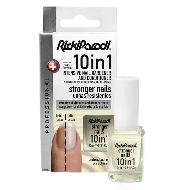 Lak pielęgnacyjny do paznokci RICKI PARODI 10 in1 Milky White - Zdjęcie 1