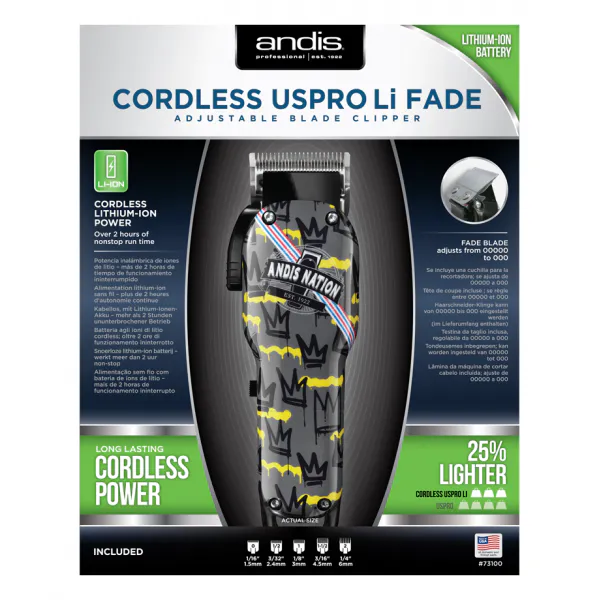 Andis Cordless UsPro Li Fade (Andis Nation Graffiti) - Zdjęcie 4