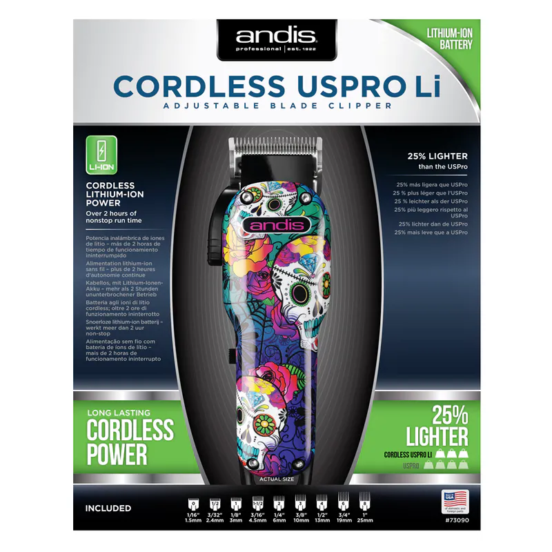 Andis Cordless USPro (edycja Sugar Skull) - Zdjęcie 6