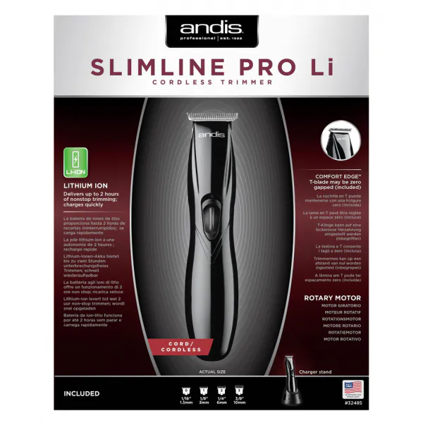 Andis Slimline Pro Li T-Blade Czarny - Zdjęcie 4