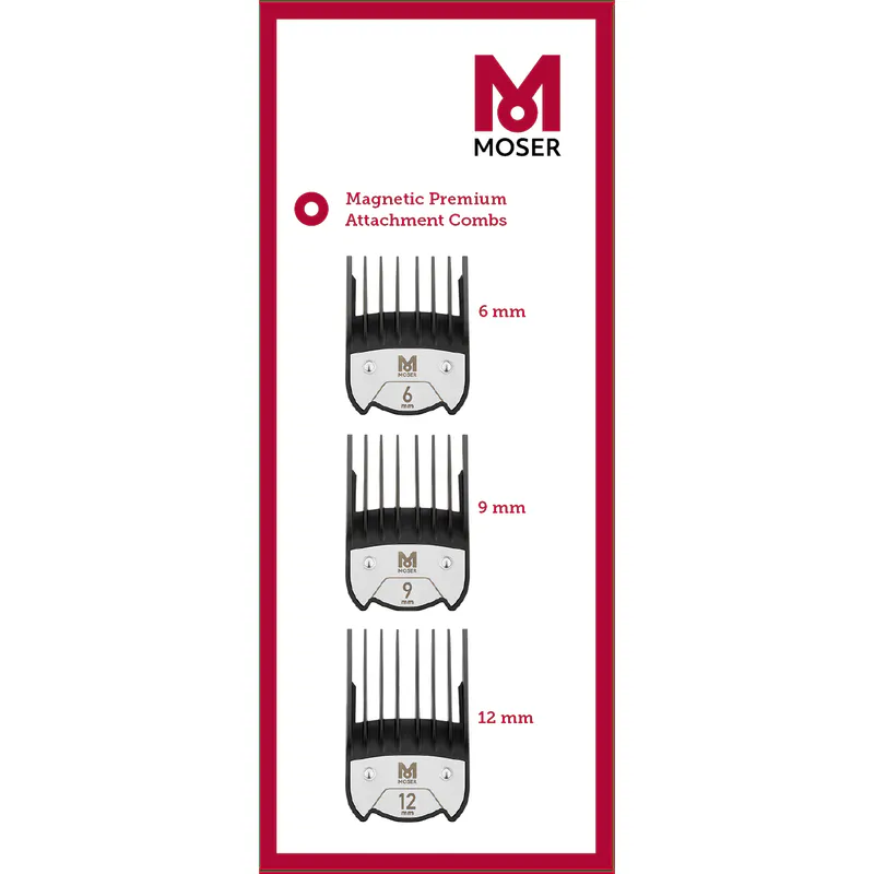 KOPIE » Wysokiej jakości grzebienie magnetyczne MOSER 1,5 mm, 3 mm i 4,5 mm - Zdjęcie 1