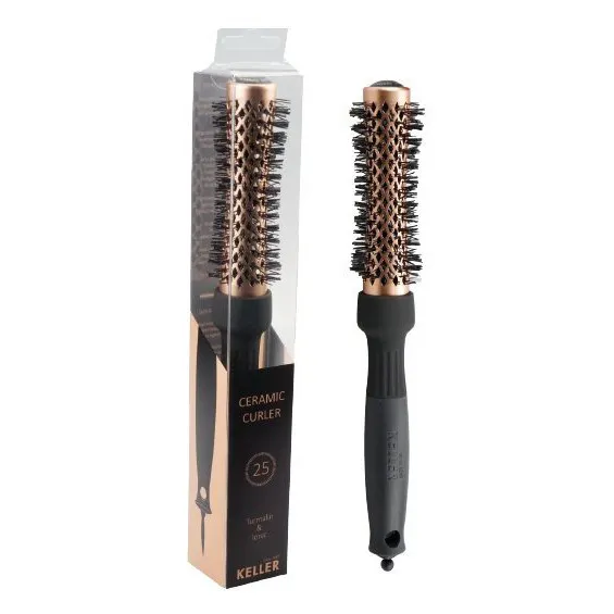 Szczotka do włosów Ceramic Curler Turmalin &amp; Ionic 25 mm - Zdjęcie 1
