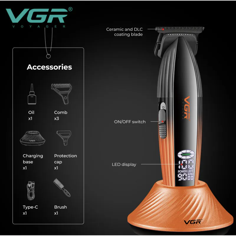 Profesjonalna maszynka do strzyżenia VGR VOYAGER V-889T Trim - Zdjęcie 3
