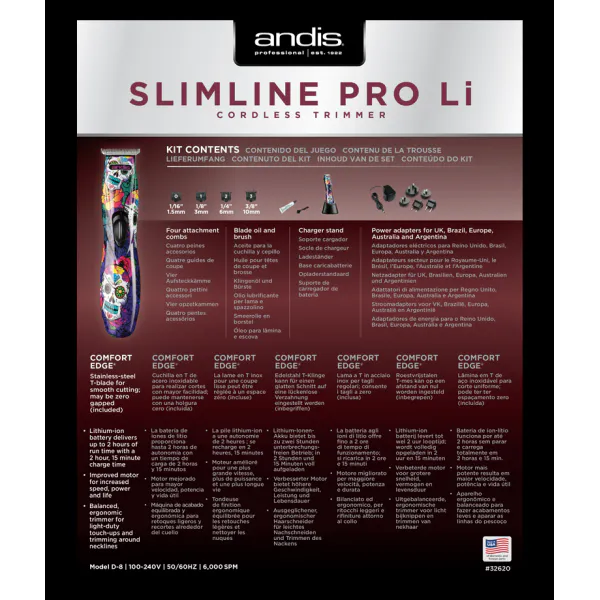Andis Slimline Pro Li - konstrukcja czaszki - Zdjęcie 5