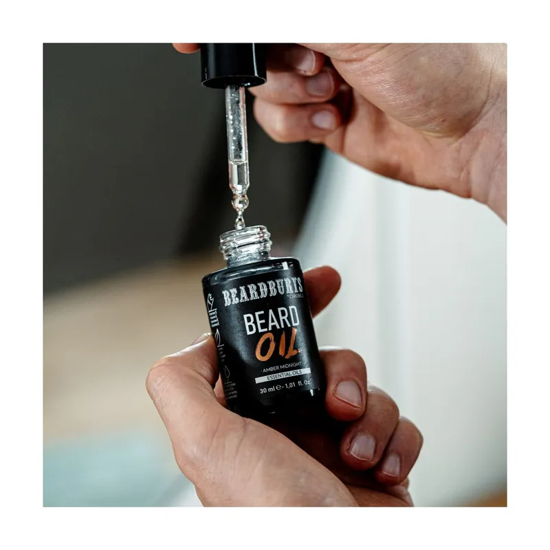 BEARDBURYS Olejek do brody Amber Midnight – 30 ml - Zdjęcie 2