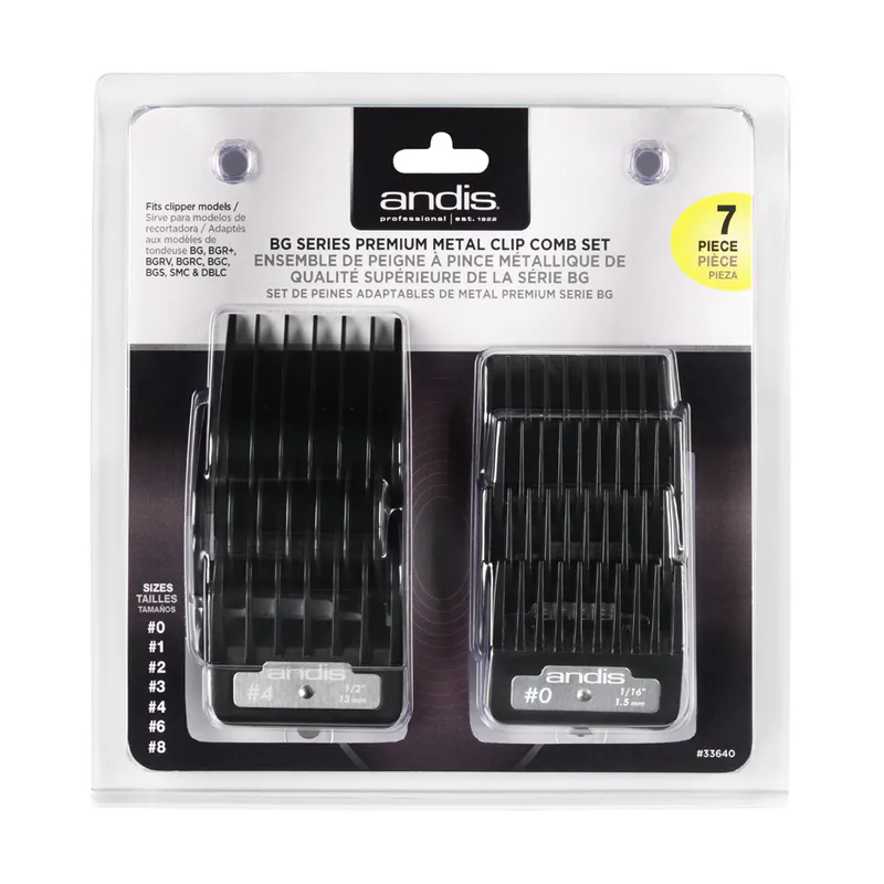 Zestaw plastikowych grzebieni Andis BG Series Premium Metal Clip - Zdjęcie 1