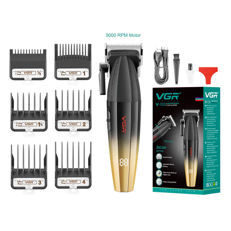Maszynka do strzyżenia VGR VOYAGER V-003C Salon Series – złota - Zdjęcie 2